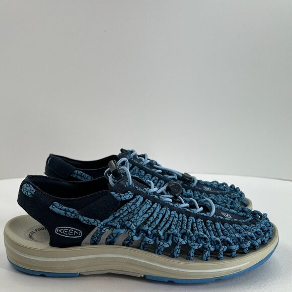 Keen Shoes - KEEN Uneek 1016897 Sandals Womens US 9.5 Braided Bungee Hike Water Midnight Navy